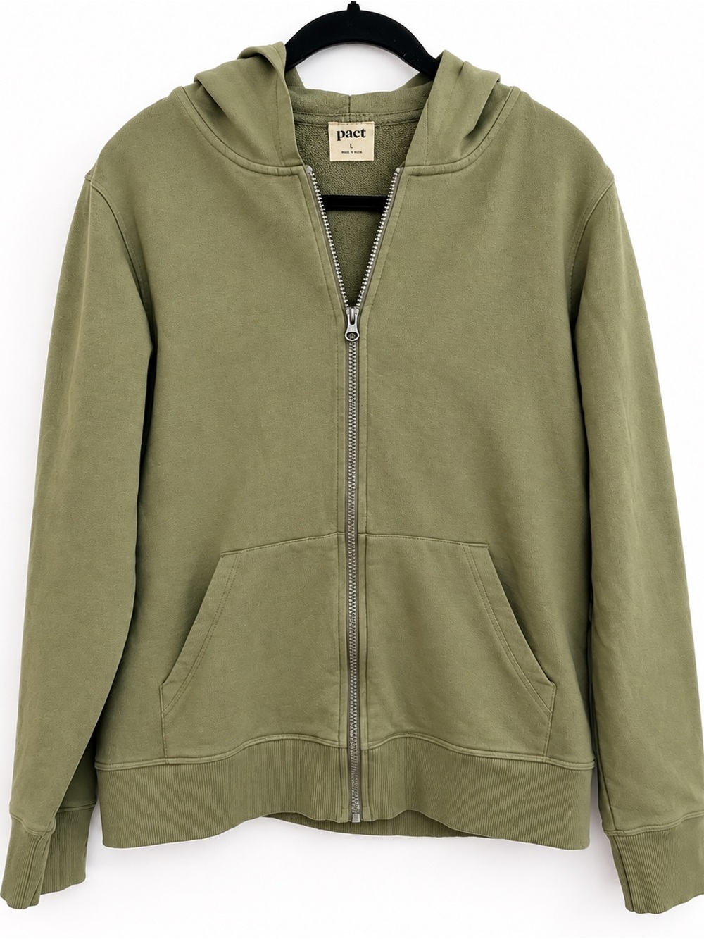 Sage Green Full-Zip Hoodie